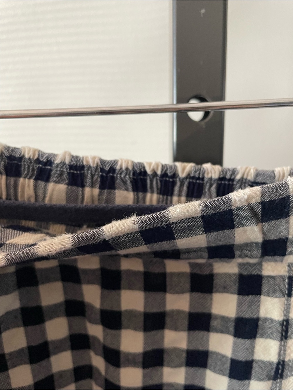 UNIQLO x Princesse Tam Tam Gingham Plaid Linen Blend Lounge Pants Wide Leg Small - Picture 4 of 7